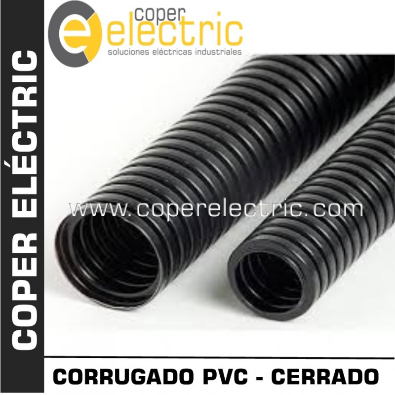 patio desesperación exilio Corrugado pvc negro cerrado 1/4´´ 100mt - COPER ELECTRIC - soluciones  eléctricas industrial